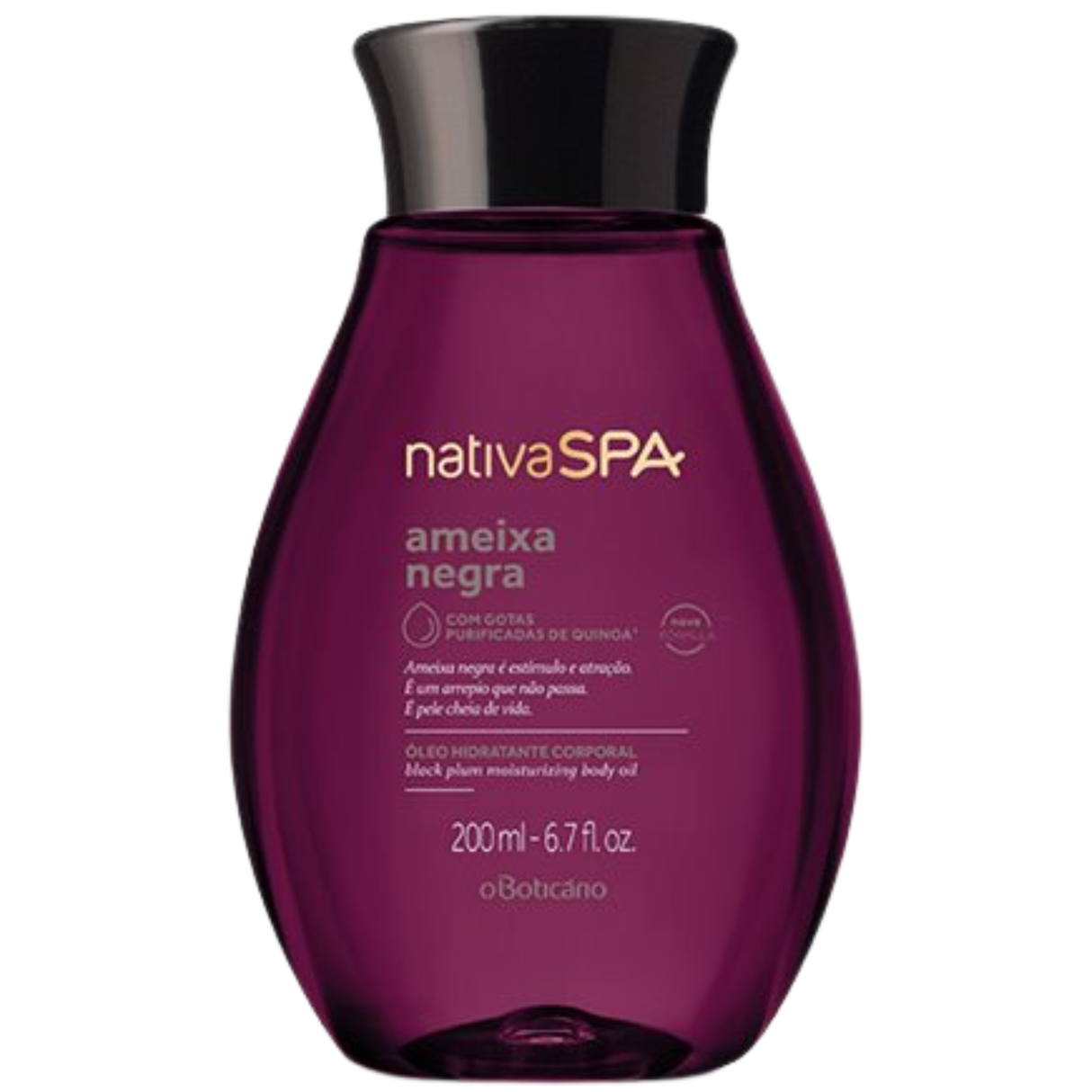 Oboticário Nativa Spa Ameixa Negra Óleo Hidratante Corporal 200ml