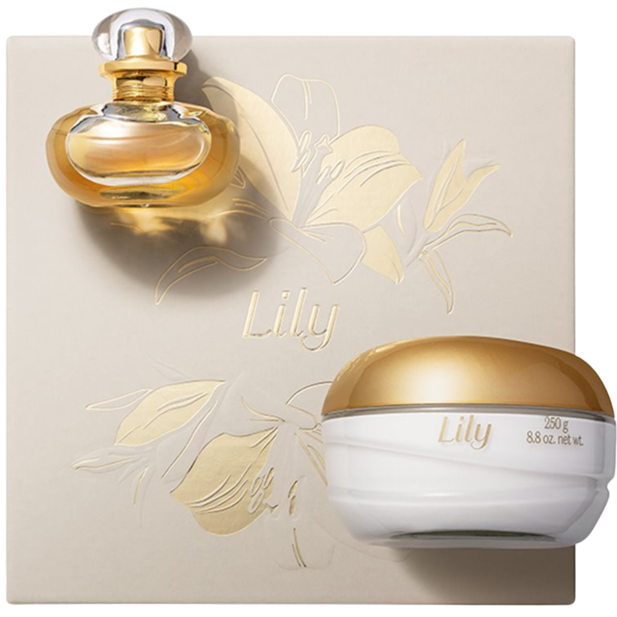 Estojo Lily / Perfume Lily 30ml / Lily Creme Acetinado 250g
