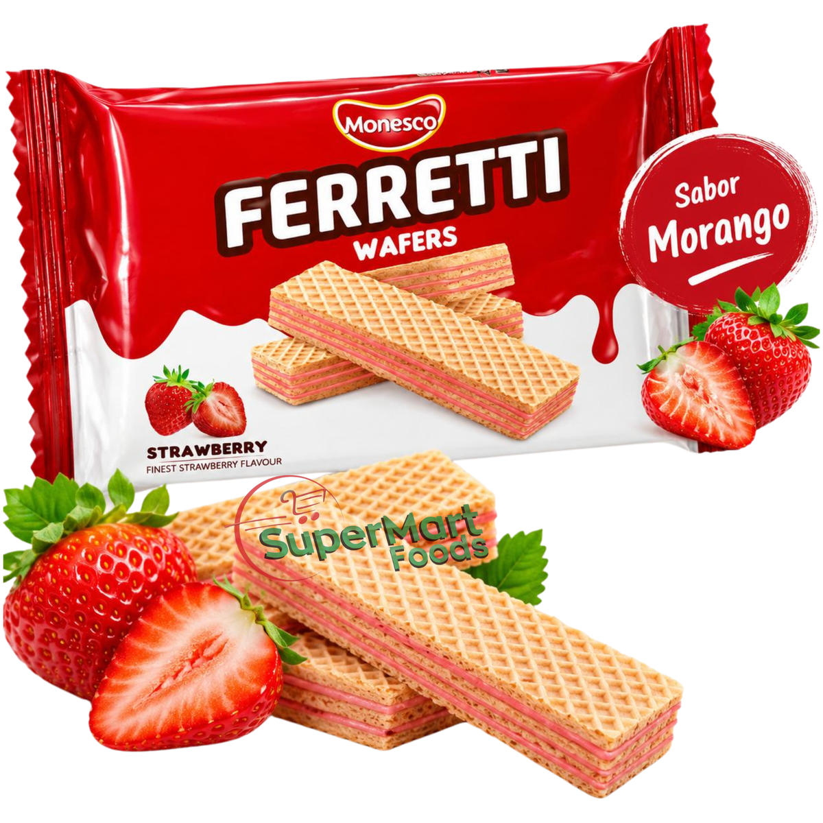 Ferretti Wafers Morango 42g