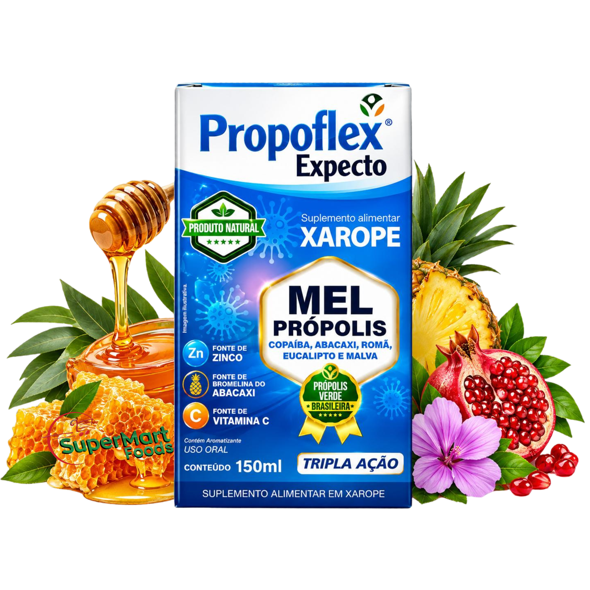 Propoflex Suplemento Alimentar Em Xarope Mel Própolis 150ml