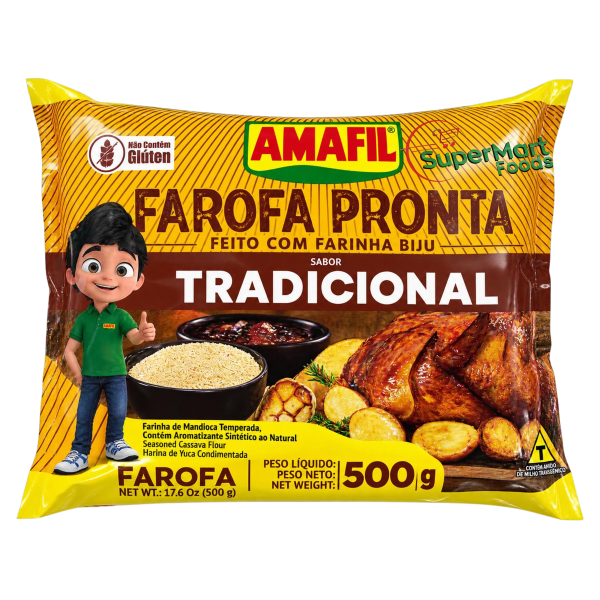 Amafil Farofa Pronta Tradicional 500g - SuperMart.japan