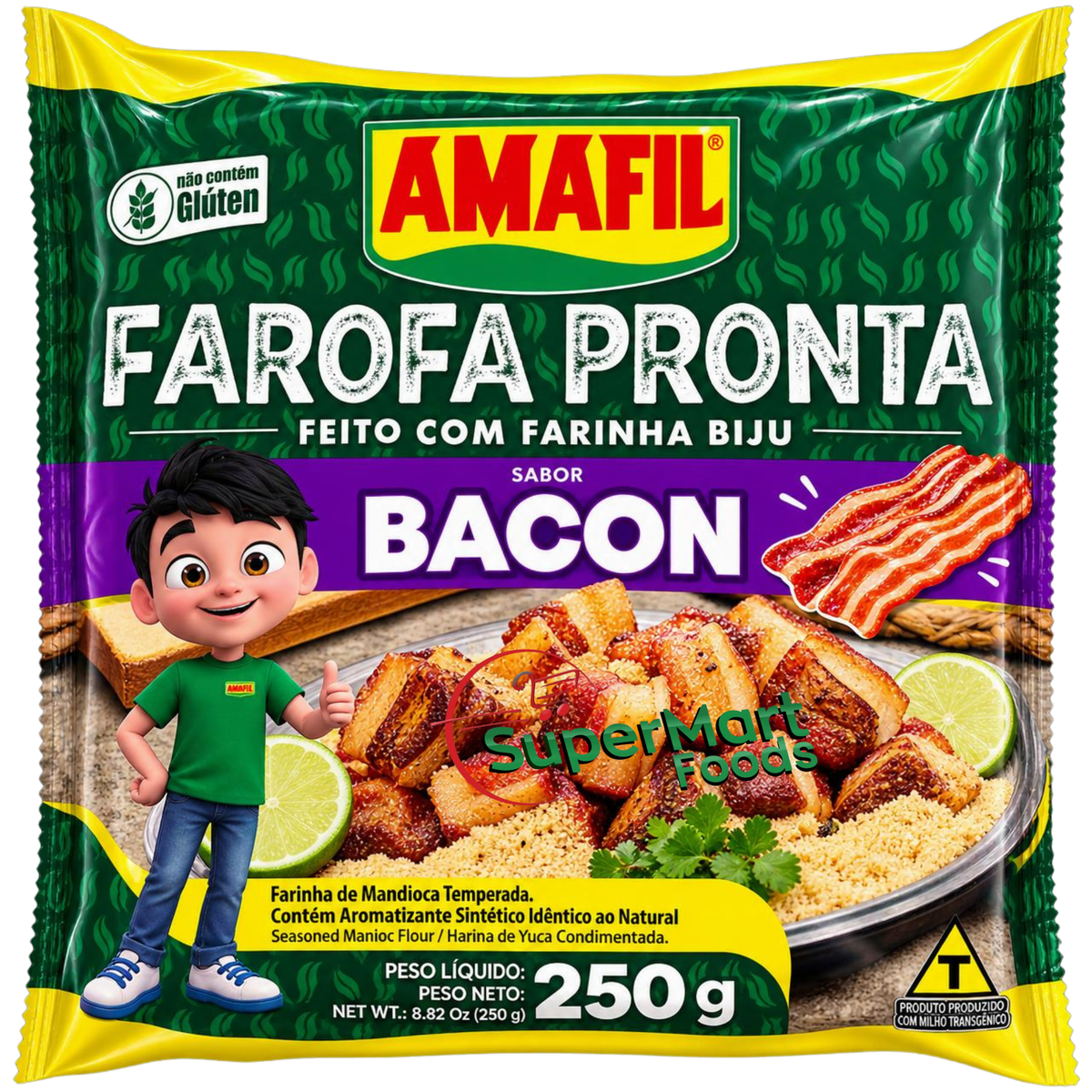 Amafil Farofa Pronta Sabor Bacon 250g