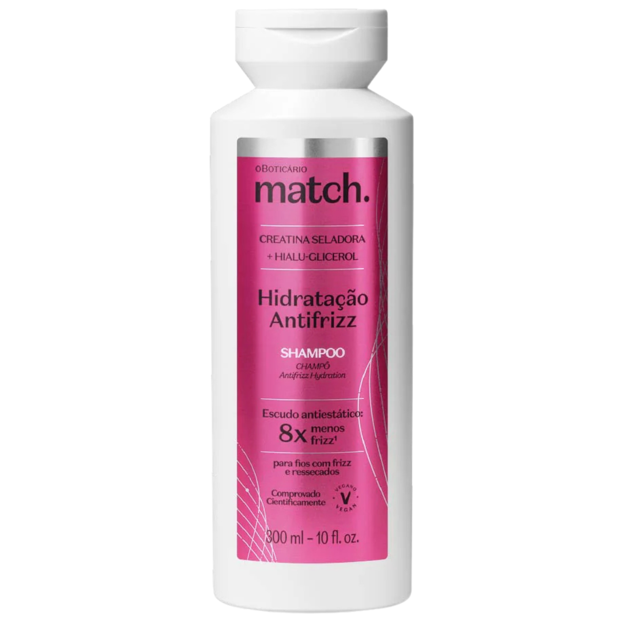 Shampoo Oboticário Match. Hidratacao Antifrizz 300ml