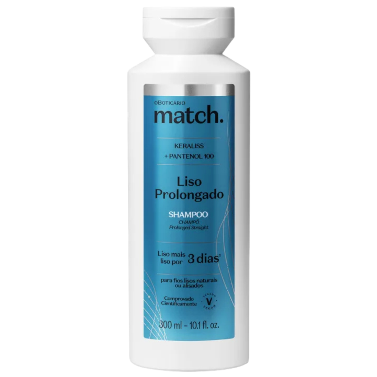 Shampoo Oboticário Match. Liso Prolongado 300ml