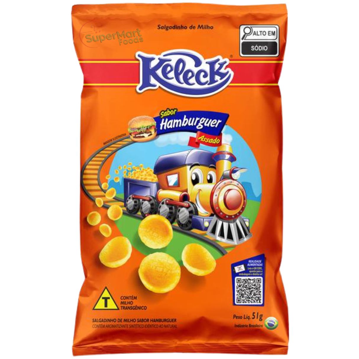 Val.24/12/2025 Keleck Salgadinho Sabor Hamburguer 51g