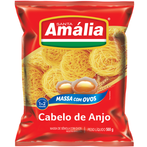 MACARRÃO CABELO DE ANJO OVOS 500g (santa amàlia)