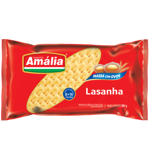 Massa De Lasanha 500g  (SANTA AMÁLIA )