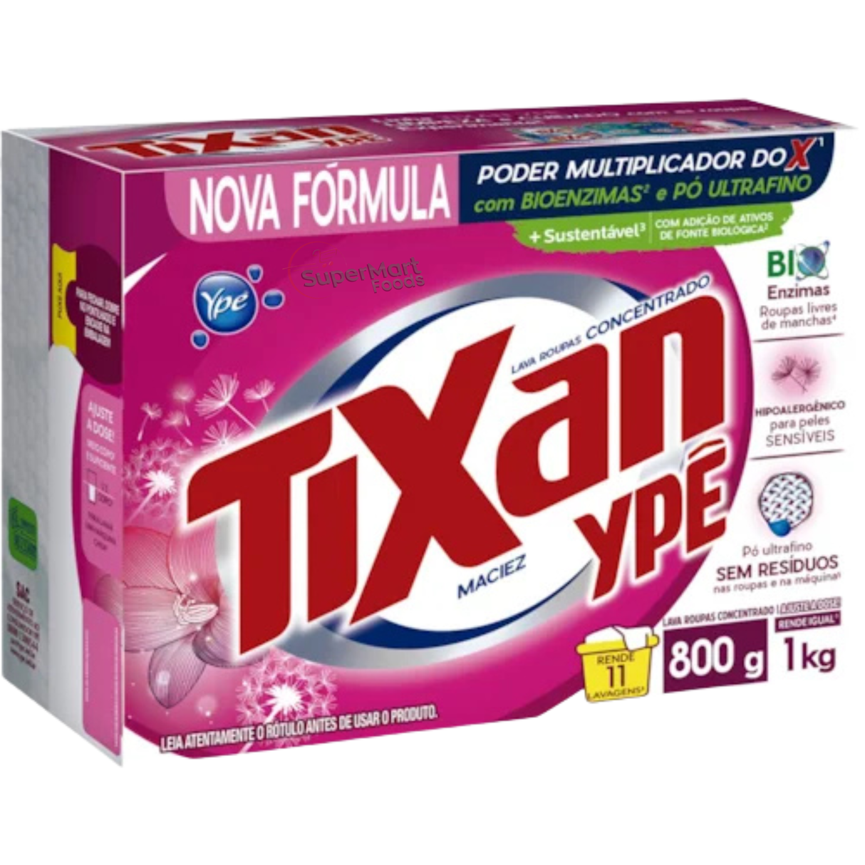 Tixan Ype Lava Roupas Concentrado 800g