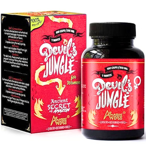 Cápsulas Devil’s Jungle - 100 comprimidos x 350mg – para mulheres