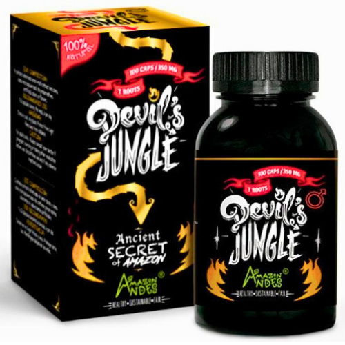 Cápsulas Devil's Jungle para homens (100 x 350 mg) - Amazon Andes