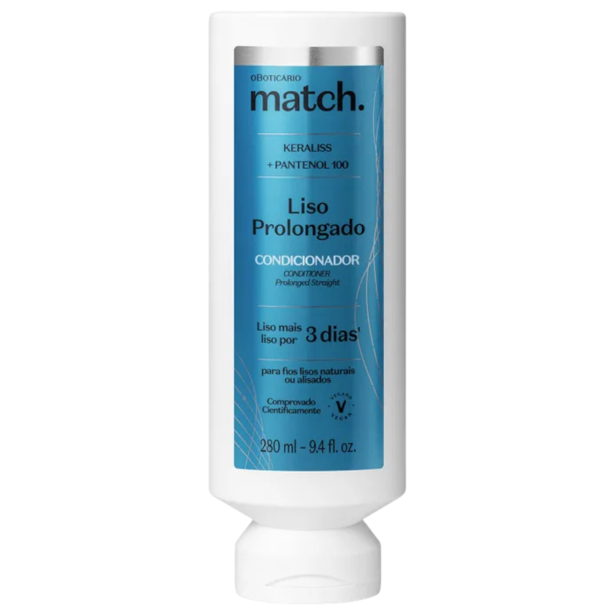 Condicionador Oboticário Match. Liso Prolongado 280ml