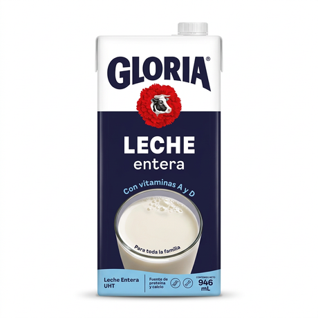 Foto para catálogo do leite Gloria integral 946 ml