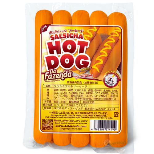 DA FAZENDA SALSICHA HOT DOG SEM PELE 420g