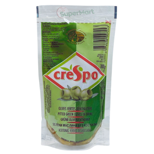 CROSPO PINED GREEN OLIVES 100g