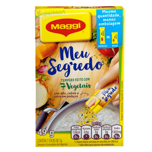 MAGGI MEU SEGREDO TEMPERO FEITO COM 7 VEGETAIS 49g