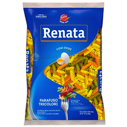 RENATA MACARRÃO PARAFUSO TRICOLOR 500g