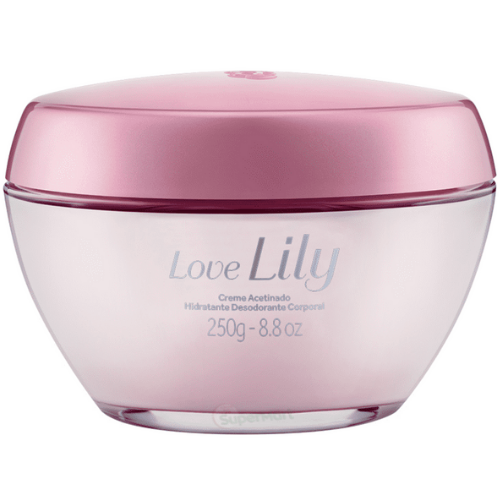 OBOTICÁRIO CREME ACETINADO HIDRATANTE DESODORANTE CORPORAL LOVE LILY 250g