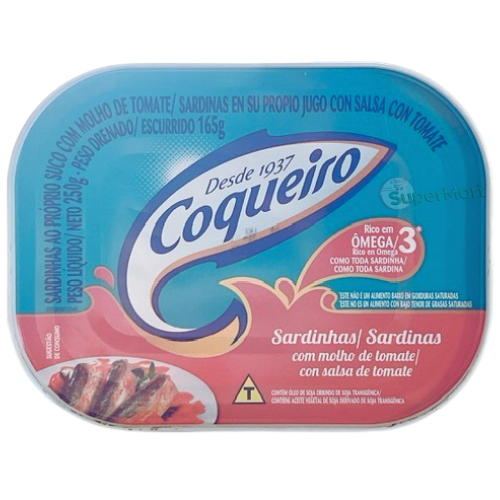 COQUEIRO SARDINHAS COM MOLHO DE TOMATE 250g