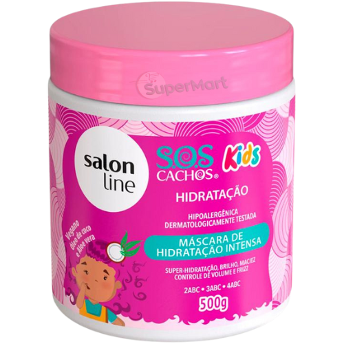 SALON LINE KIDS SOS CACHOS MASCARA DE HIDRATAÇAO INTENSA 500g