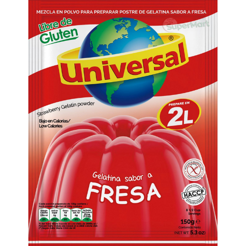 UNIVERSAL GELATINA FRESA / MORANGO 2L