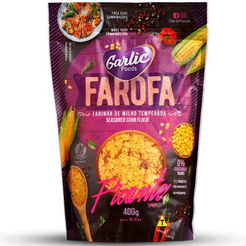 Farofa Milho Temperada Picante 400g