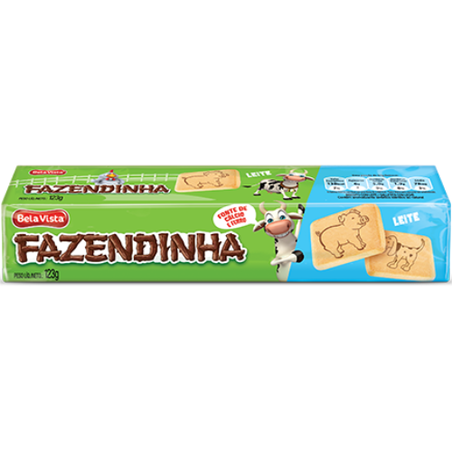 Biscoito Com Leite S/ Recheio 123g (FAZENDINHA)